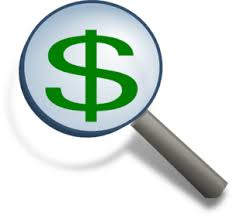 Magnifying glass w dollar sign